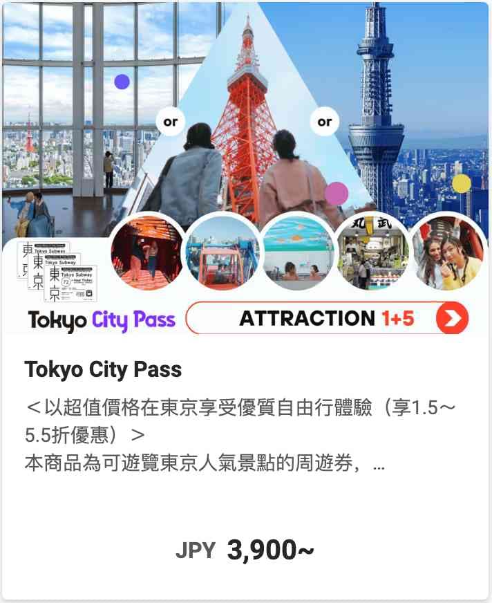 Tokyo City Pass 1日券